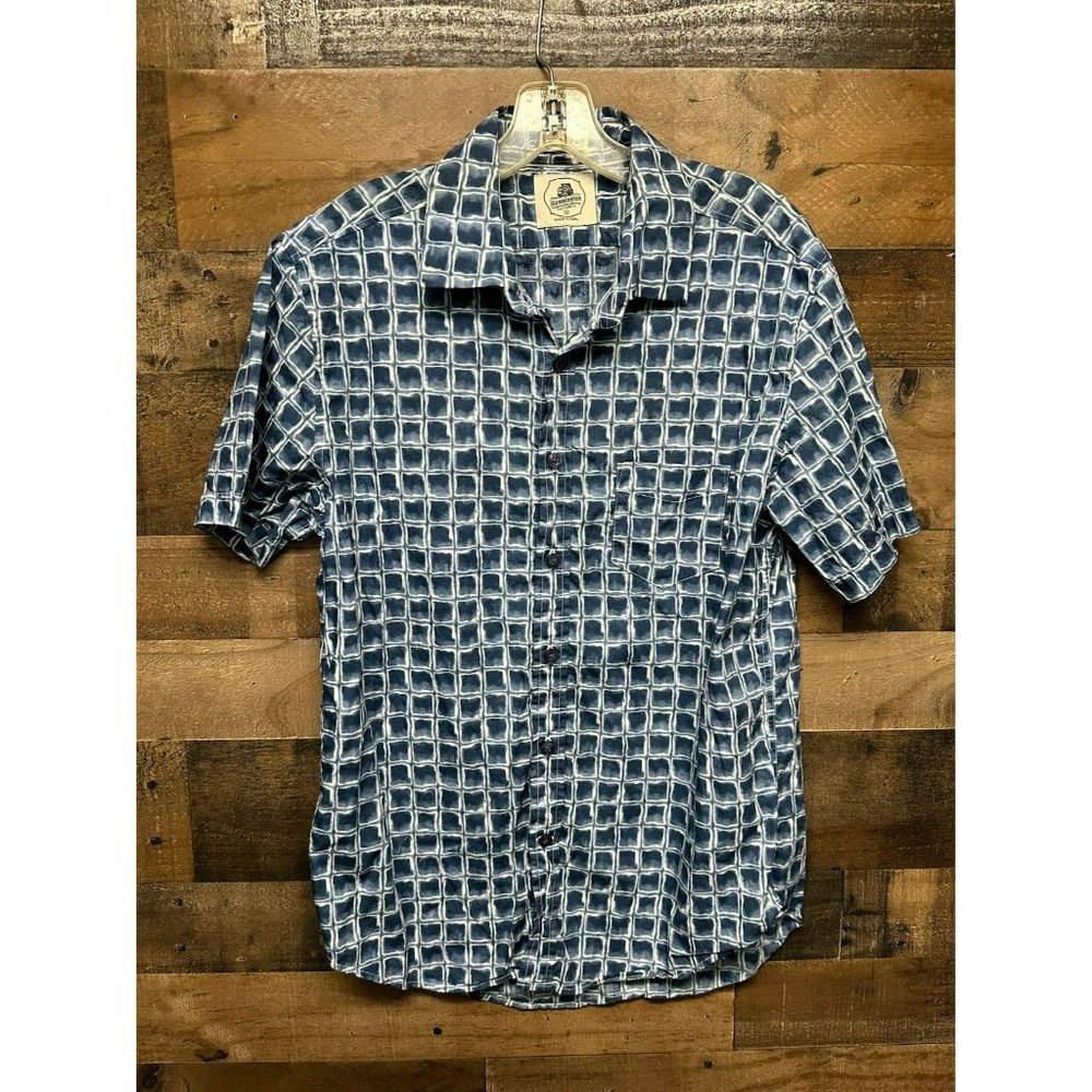 Kennington Fatate Men's Short Sleeve‎ Button Up Size Medium